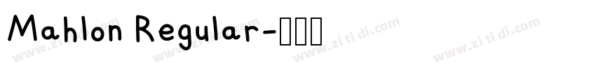 Mahlon Regular字体转换